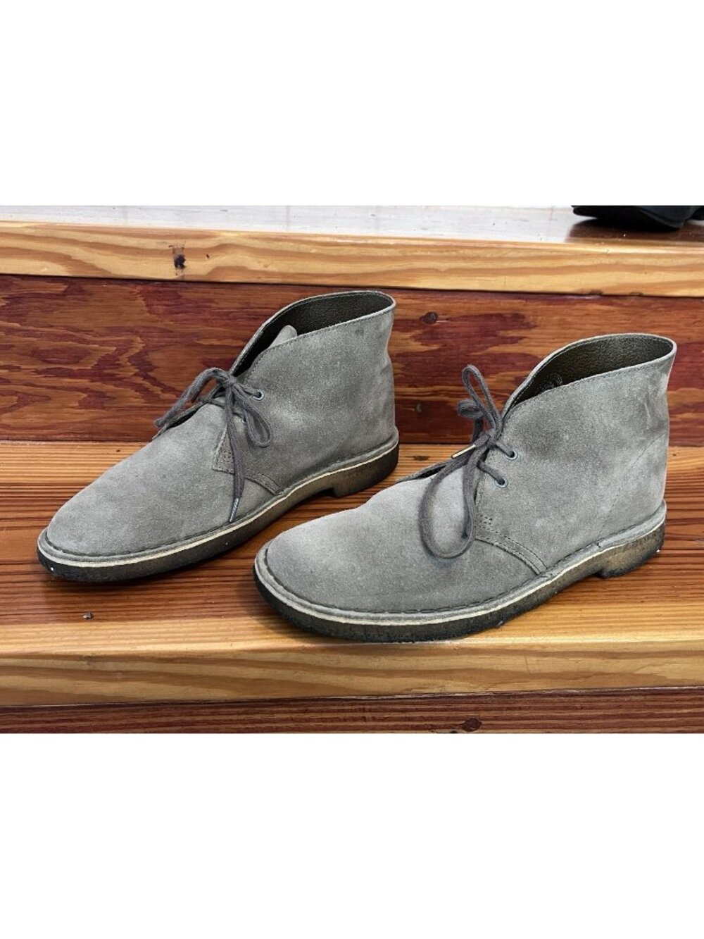 Clarks Originals Desert Boots Suede Chukka Ankle Taupe Gray Men’s 8.5 M